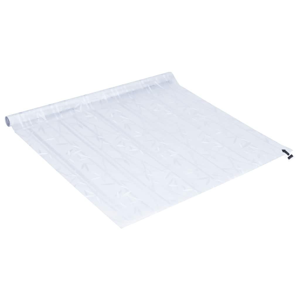 Raamfolies 2 st mat bamboepatroon PVC is nu te koop bij PeponiXL, paradijselijk wonen!