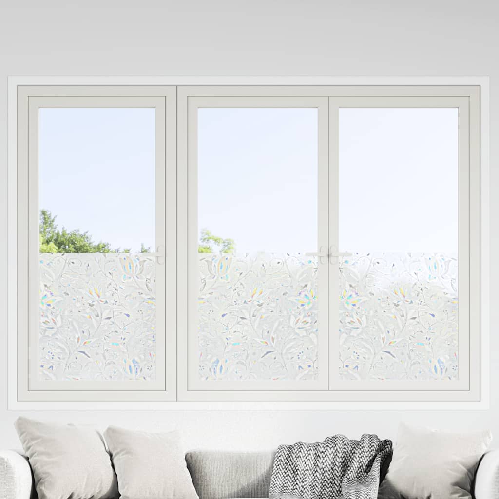 Raamfolies 4 st mat bloemenpatroon PVC is nu te koop bij PeponiXL, paradijselijk wonen!
