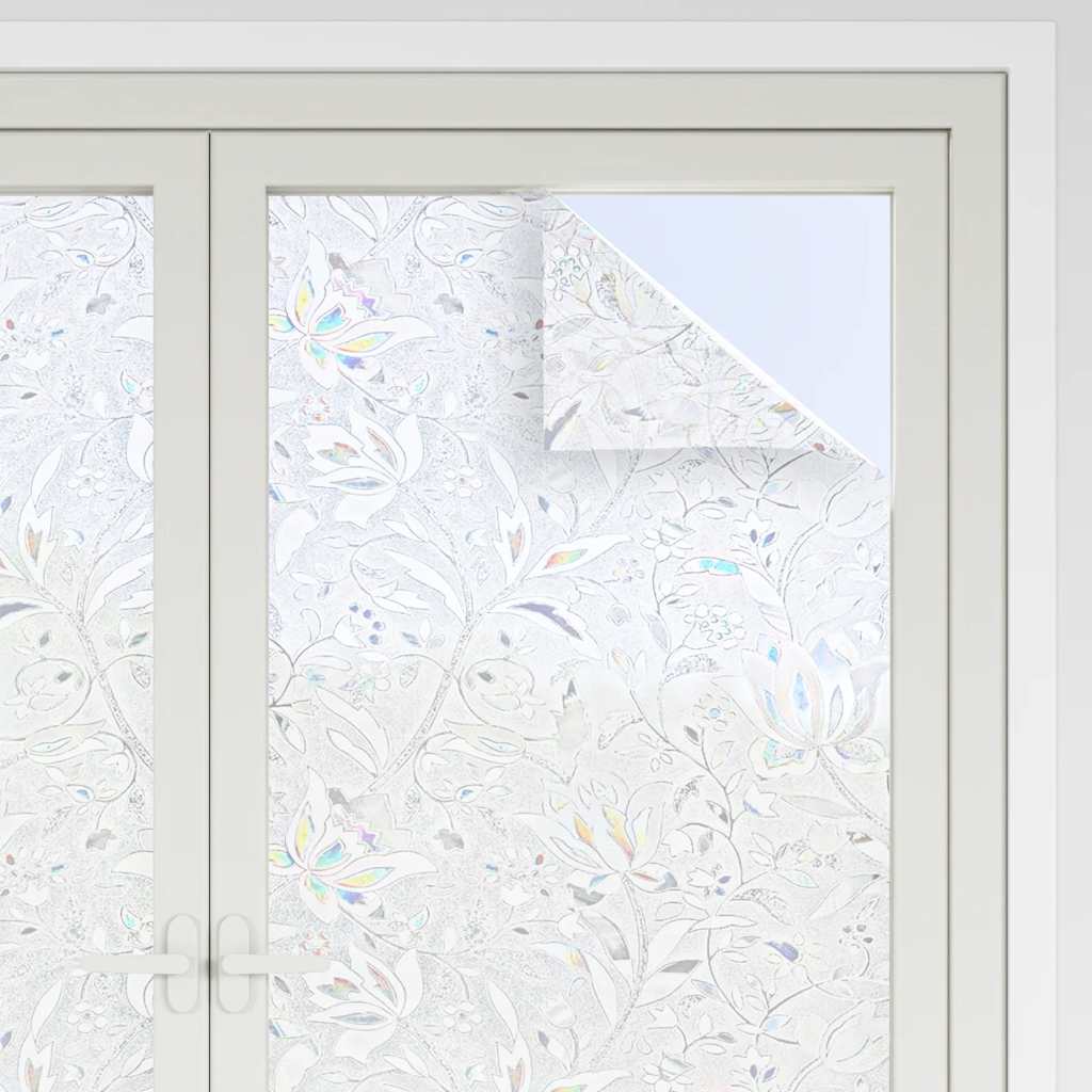 Raamfolies 4 st mat bloemenpatroon PVC is nu te koop bij PeponiXL, paradijselijk wonen!