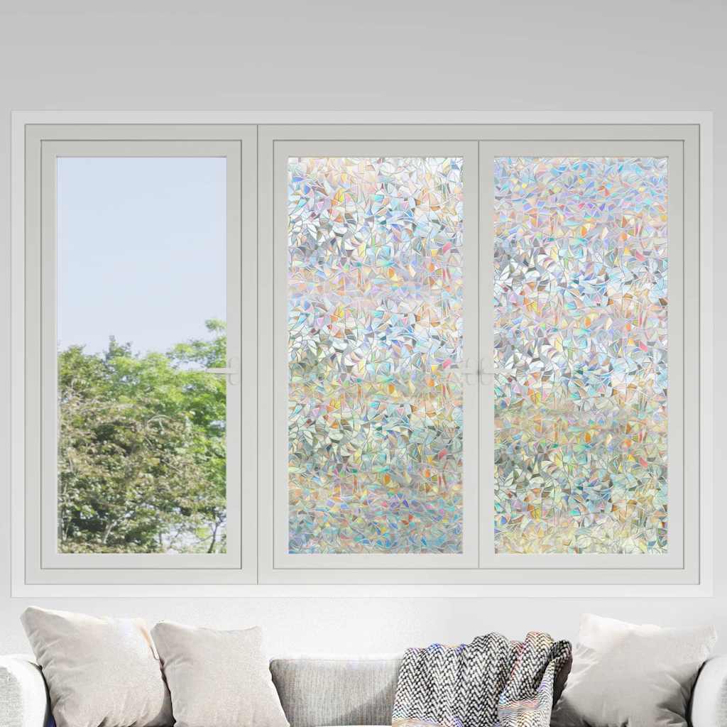 Raamfolies 5 st mat 3D regenboogpatroon PVC is nu te koop bij PeponiXL, paradijselijk wonen!