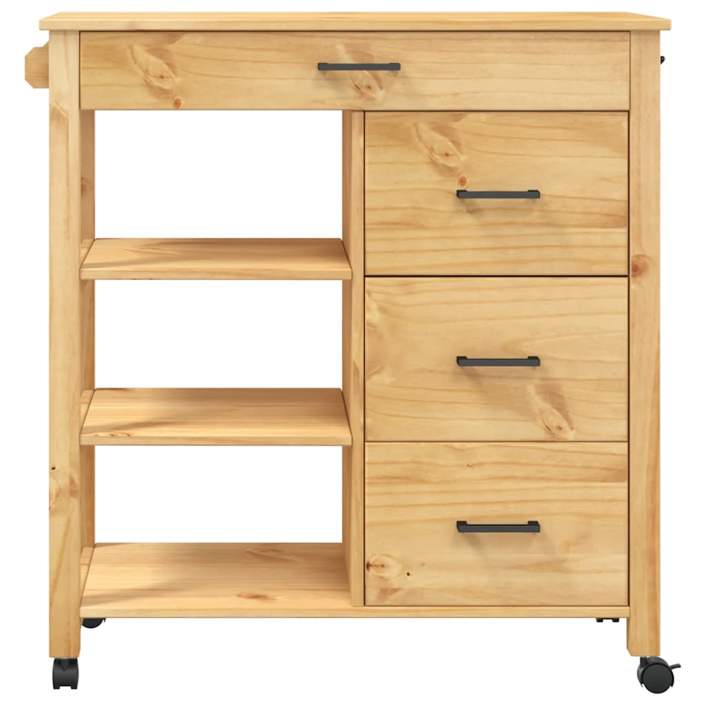 Keukentrolley MONZA 84x40x88,5 cm massief grenenhout is nu te koop bij PeponiXL, paradijselijk wonen!