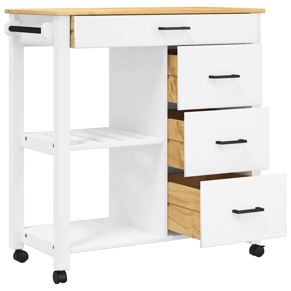 Keukentrolley MONZA 84x40x88,5 cm massief grenenhout is nu te koop bij PeponiXL, paradijselijk wonen!