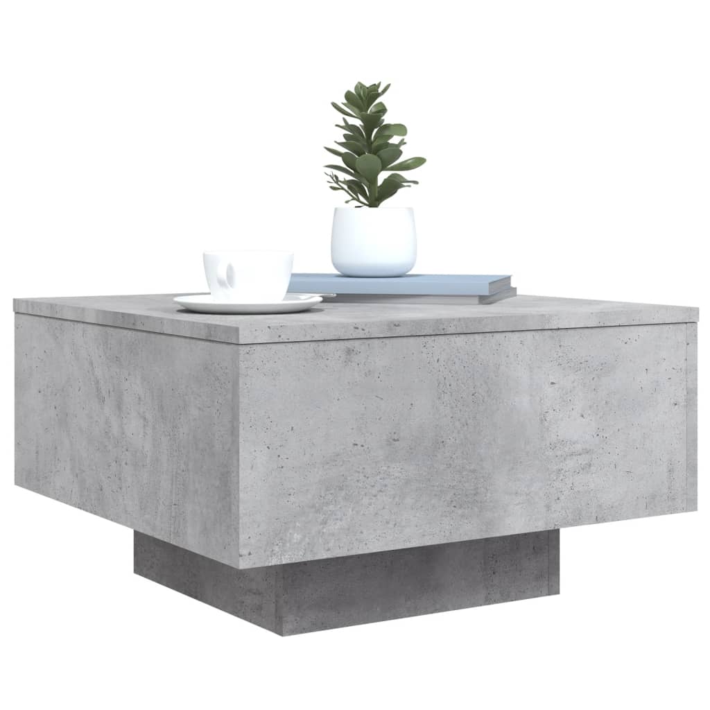 Salontafel 55x55x31 cm bewerkt hout betongrijs is nu te koop bij PeponiXL, paradijselijk wonen!