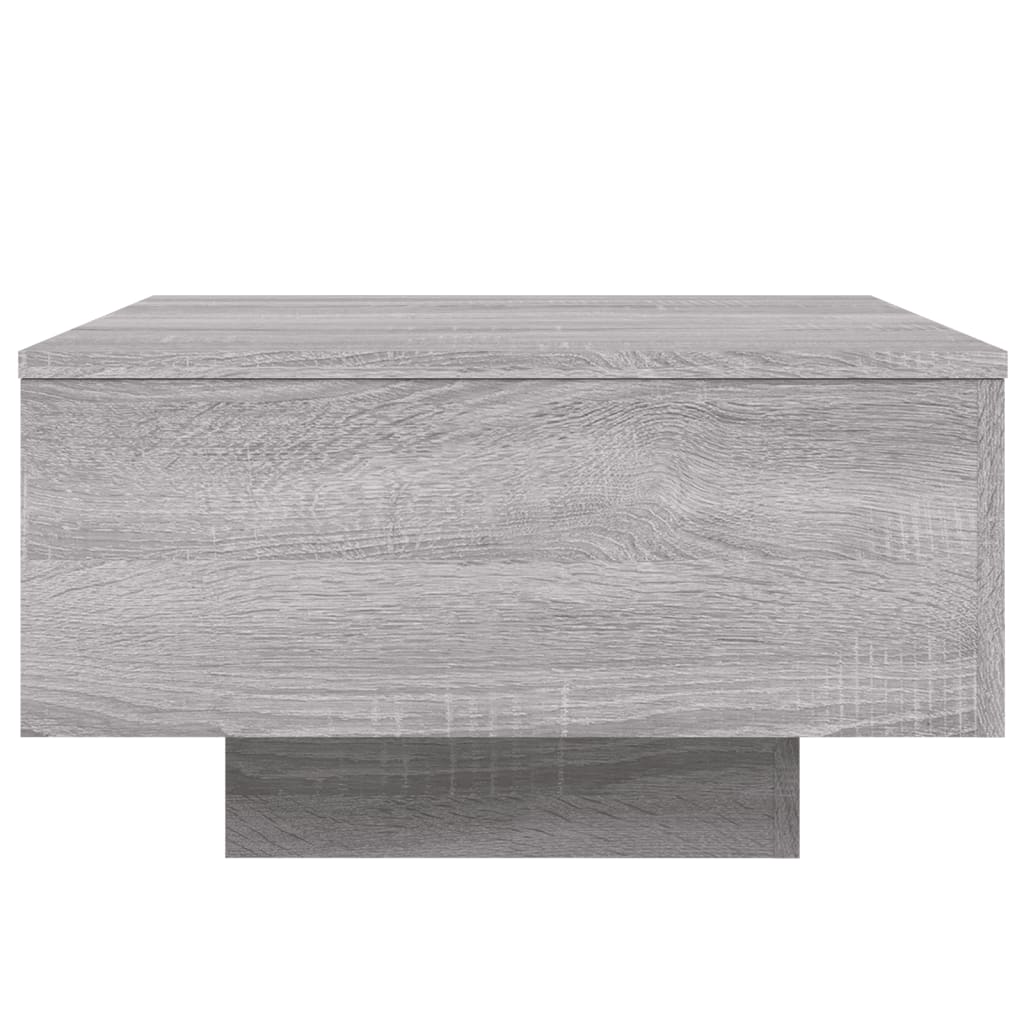 Salontafel 55x55x31 cm bewerkt hout grijs sonoma eikenkleurig is nu te koop bij PeponiXL, paradijselijk wonen!