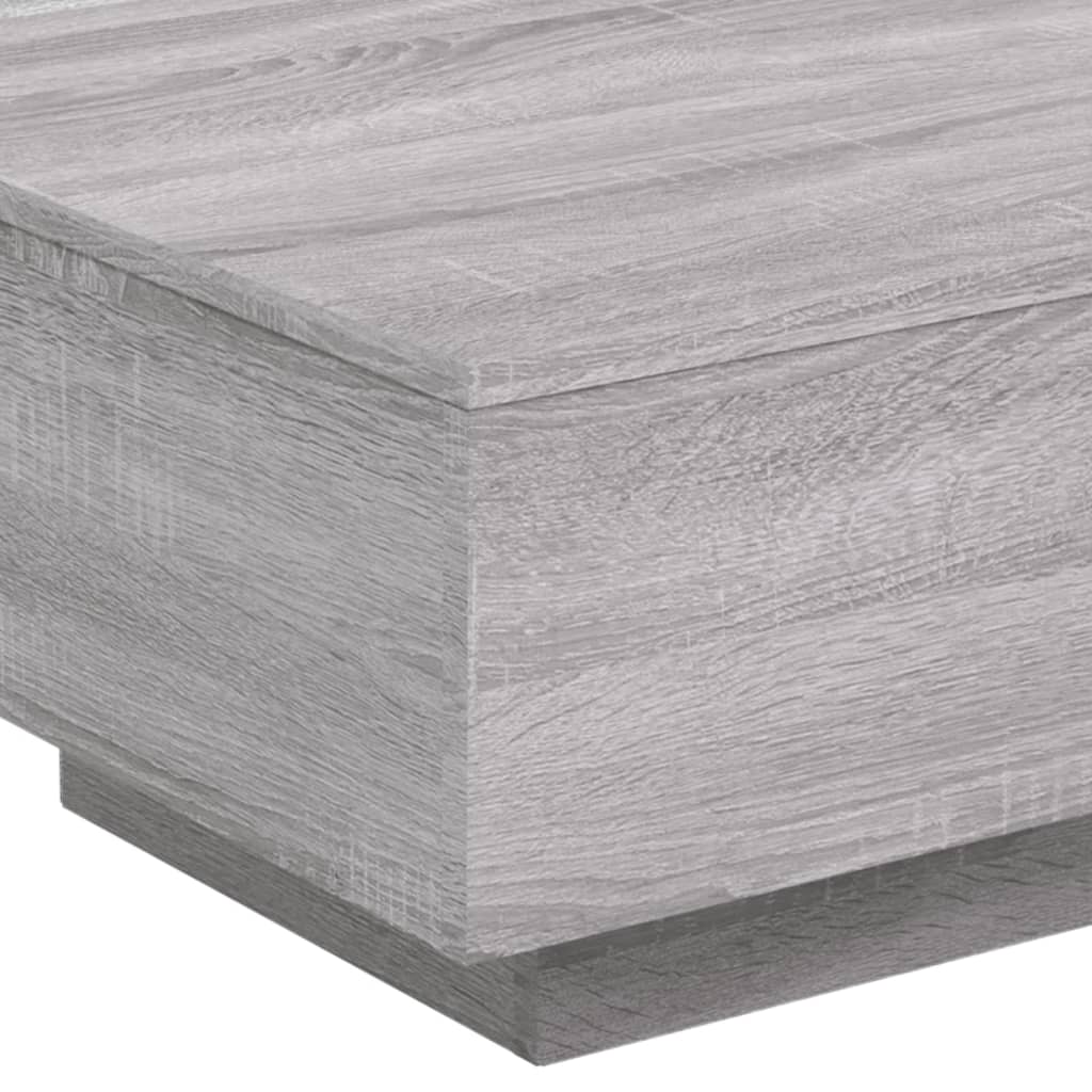 Salontafel 55x55x31 cm bewerkt hout grijs sonoma eikenkleurig is nu te koop bij PeponiXL, paradijselijk wonen!