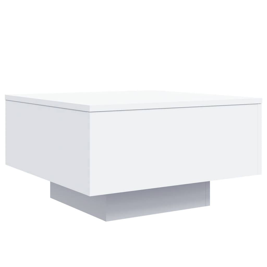 Salontafel met LED-verlichting 55x55x31 cm wit is nu te koop bij PeponiXL, paradijselijk wonen!
