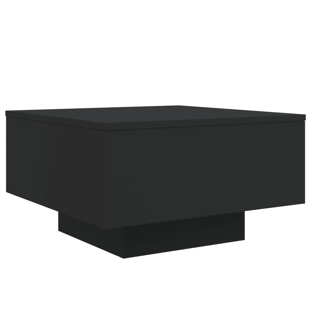 Salontafel met LED-verlichting 55x55x31 cm zwart is nu te koop bij PeponiXL, paradijselijk wonen!