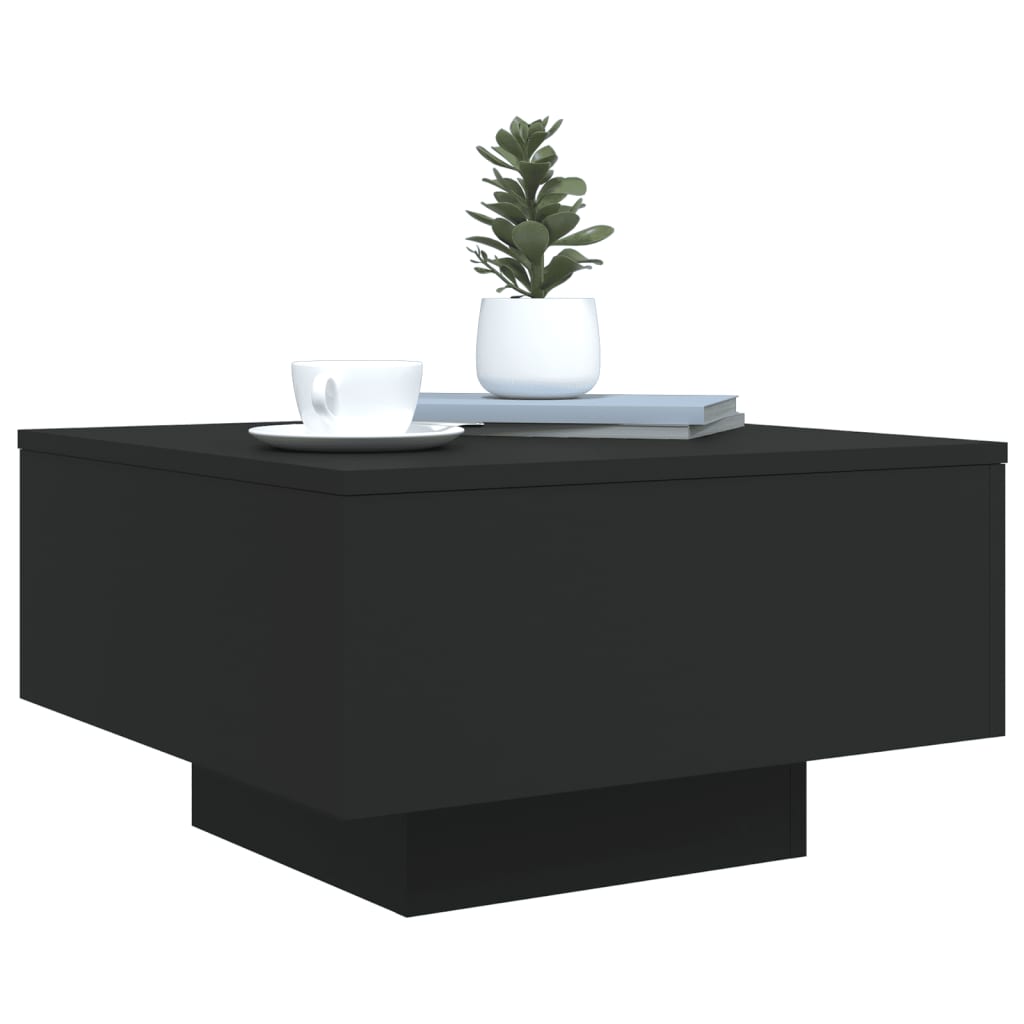 Salontafel met LED-verlichting 55x55x31 cm zwart is nu te koop bij PeponiXL, paradijselijk wonen!