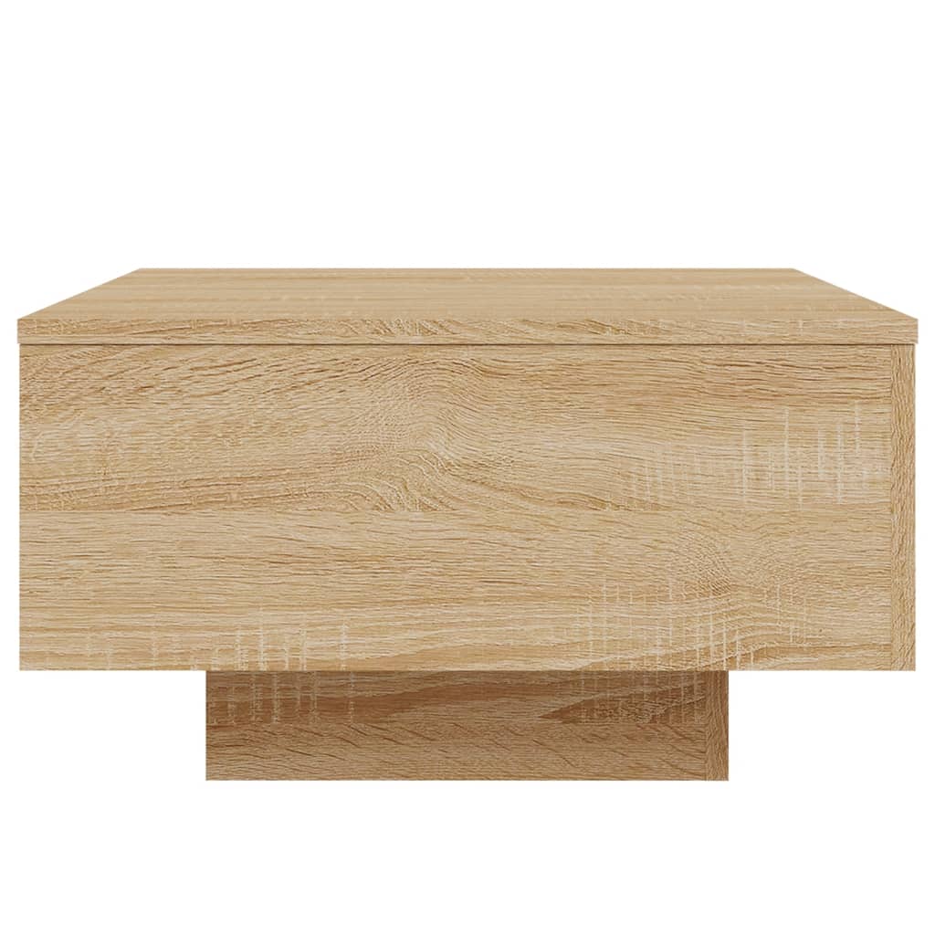 Salontafel met LED-verlichting 55x55x31 cm sonoma eikenkleurig is nu te koop bij PeponiXL, paradijselijk wonen!