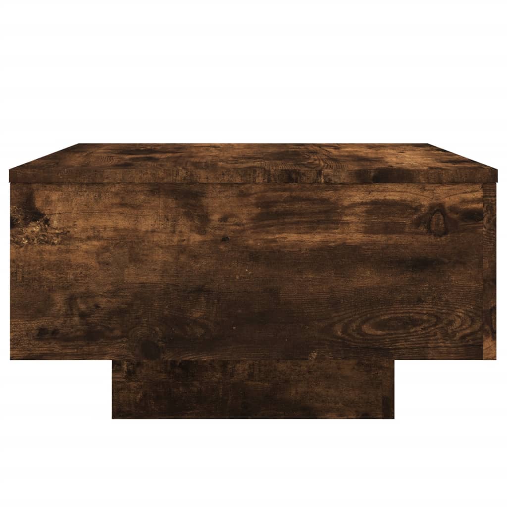 Salontafel met LED-verlichting 55x55x31 cm gerookt eikenkleurig is nu te koop bij PeponiXL, paradijselijk wonen!