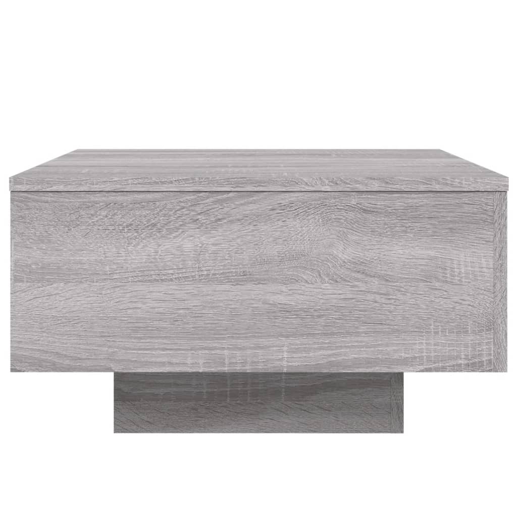 Salontafel met LED-verlichting 55x55x31 cm grijs sonoma eiken is nu te koop bij PeponiXL, paradijselijk wonen!