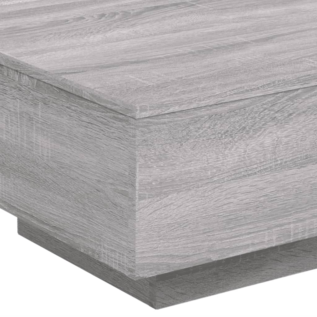 Salontafel met LED-verlichting 55x55x31 cm grijs sonoma eiken is nu te koop bij PeponiXL, paradijselijk wonen!