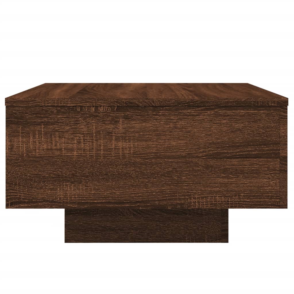 Salontafel met LED-verlichting 55x55x31 cm bruin eikenkleur is nu te koop bij PeponiXL, paradijselijk wonen!