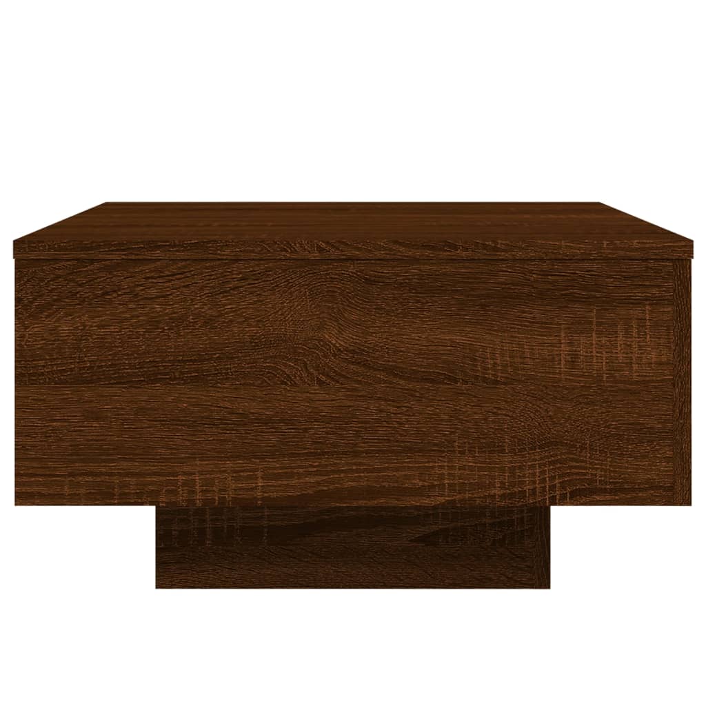Salontafel met LED-verlichting 55x55x31 cm bruin eikenkleur is nu te koop bij PeponiXL, paradijselijk wonen!