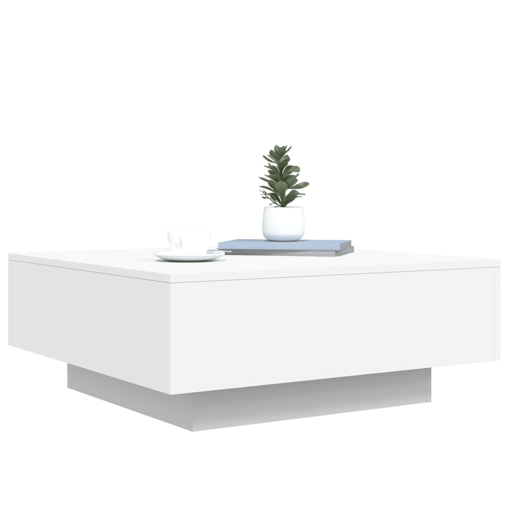 Salontafel 80x80x31 cm spaanplaat wit is nu te koop bij PeponiXL, paradijselijk wonen!