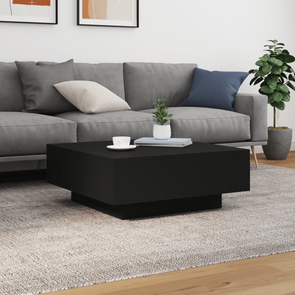 Salontafel 80x80x31 cm spaanplaat zwart is nu te koop bij PeponiXL, paradijselijk wonen!