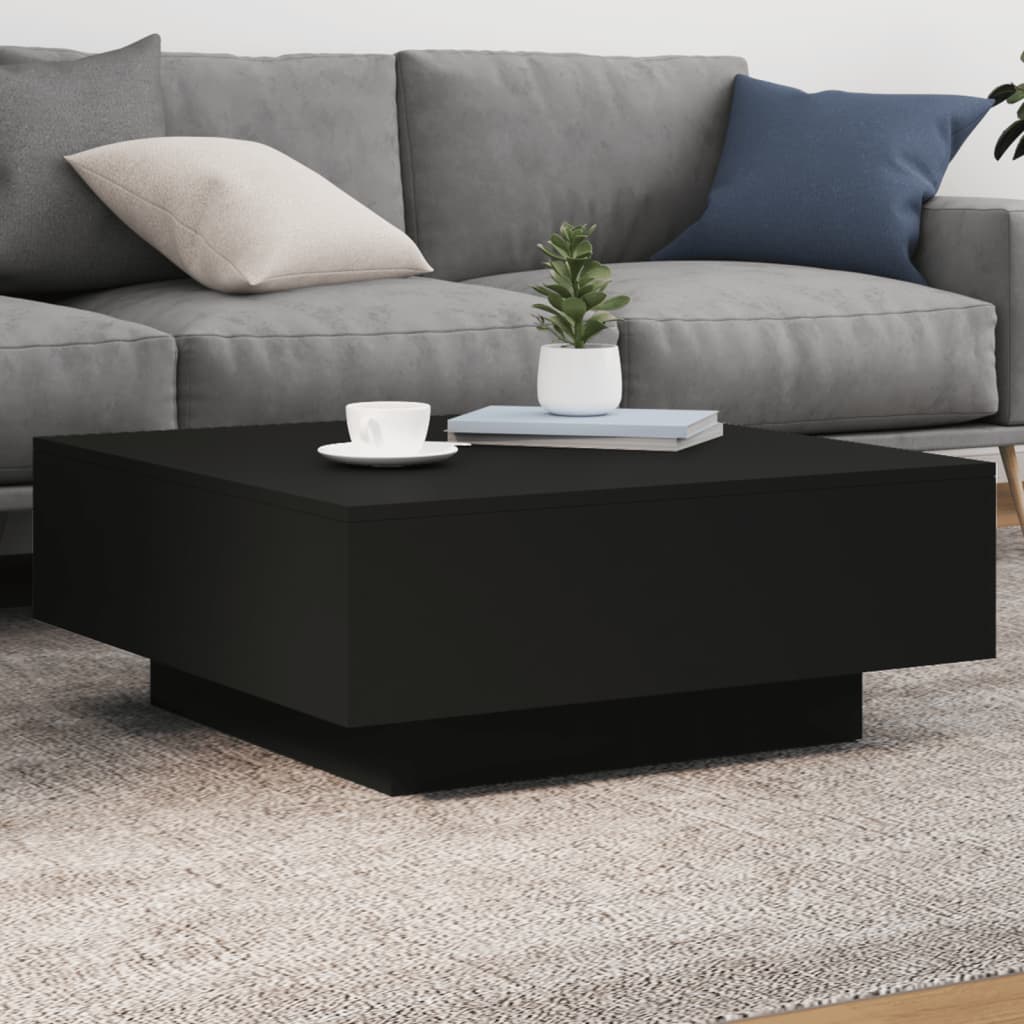 Salontafel 80x80x31 cm spaanplaat zwart is nu te koop bij PeponiXL, paradijselijk wonen!