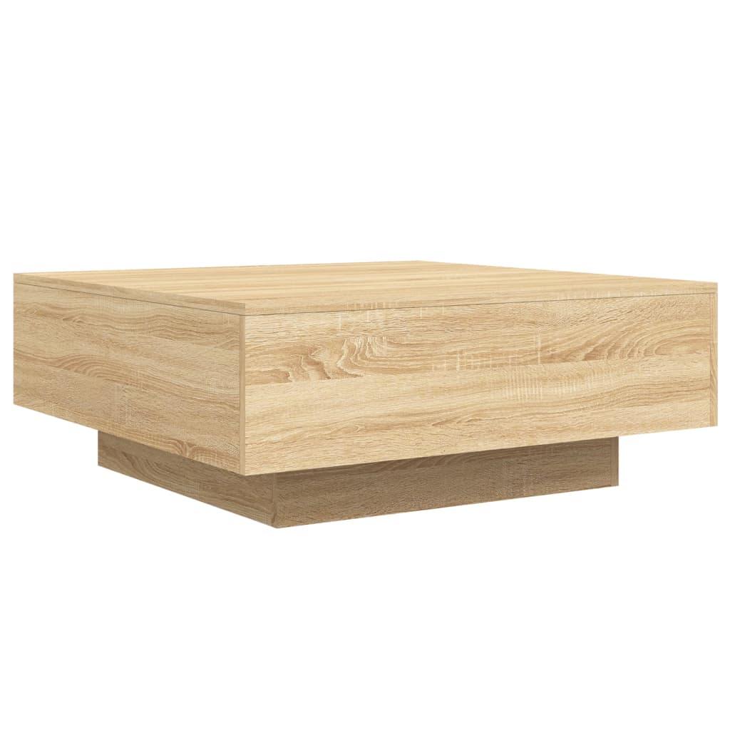 Salontafel 80x80x31 cm spaanplaat sonoma eikenkleurig is nu te koop bij PeponiXL, paradijselijk wonen!