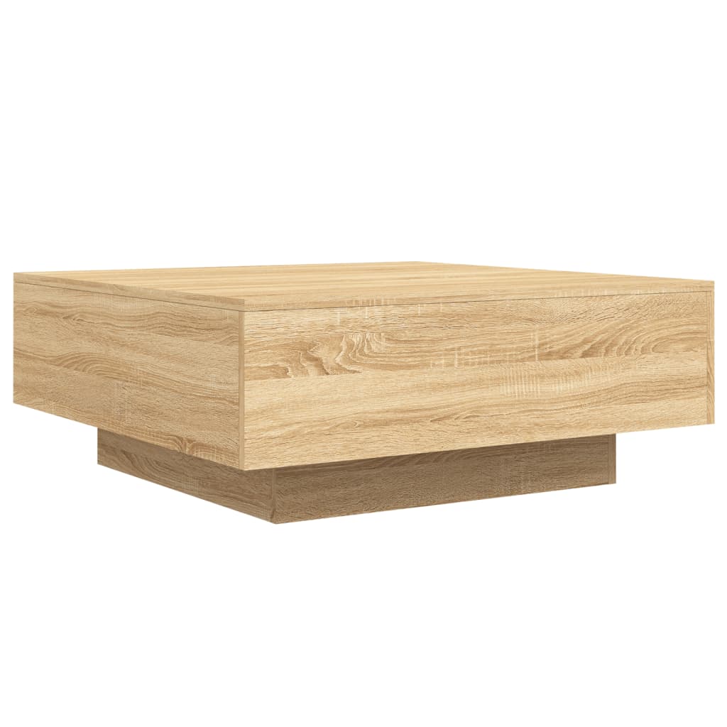 Salontafel 80x80x31 cm spaanplaat sonoma eikenkleurig is nu te koop bij PeponiXL, paradijselijk wonen!