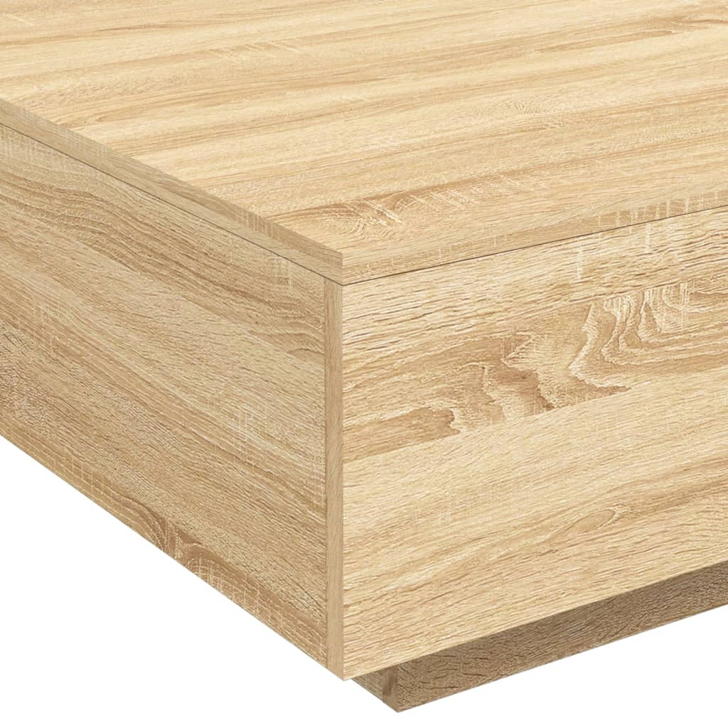 Salontafel 80x80x31 cm spaanplaat sonoma eikenkleurig is nu te koop bij PeponiXL, paradijselijk wonen!