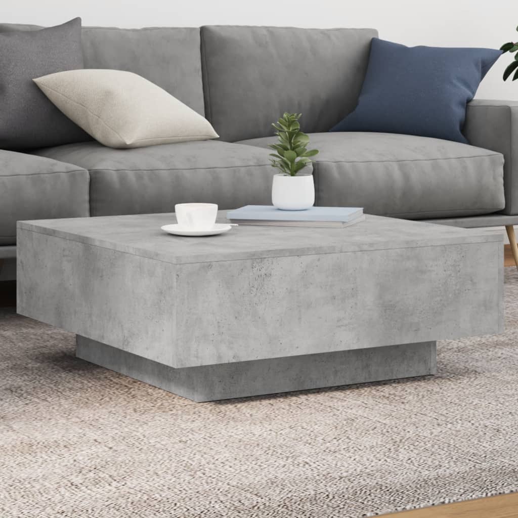 Salontafel 80x80x31 cm spaanplaat betongrijs is nu te koop bij PeponiXL, paradijselijk wonen!