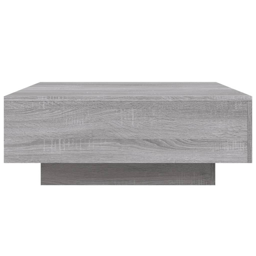 Salontafel 80x80x31 cm bewerkt hout grijs sonoma eikenkleurig is nu te koop bij PeponiXL, paradijselijk wonen!
