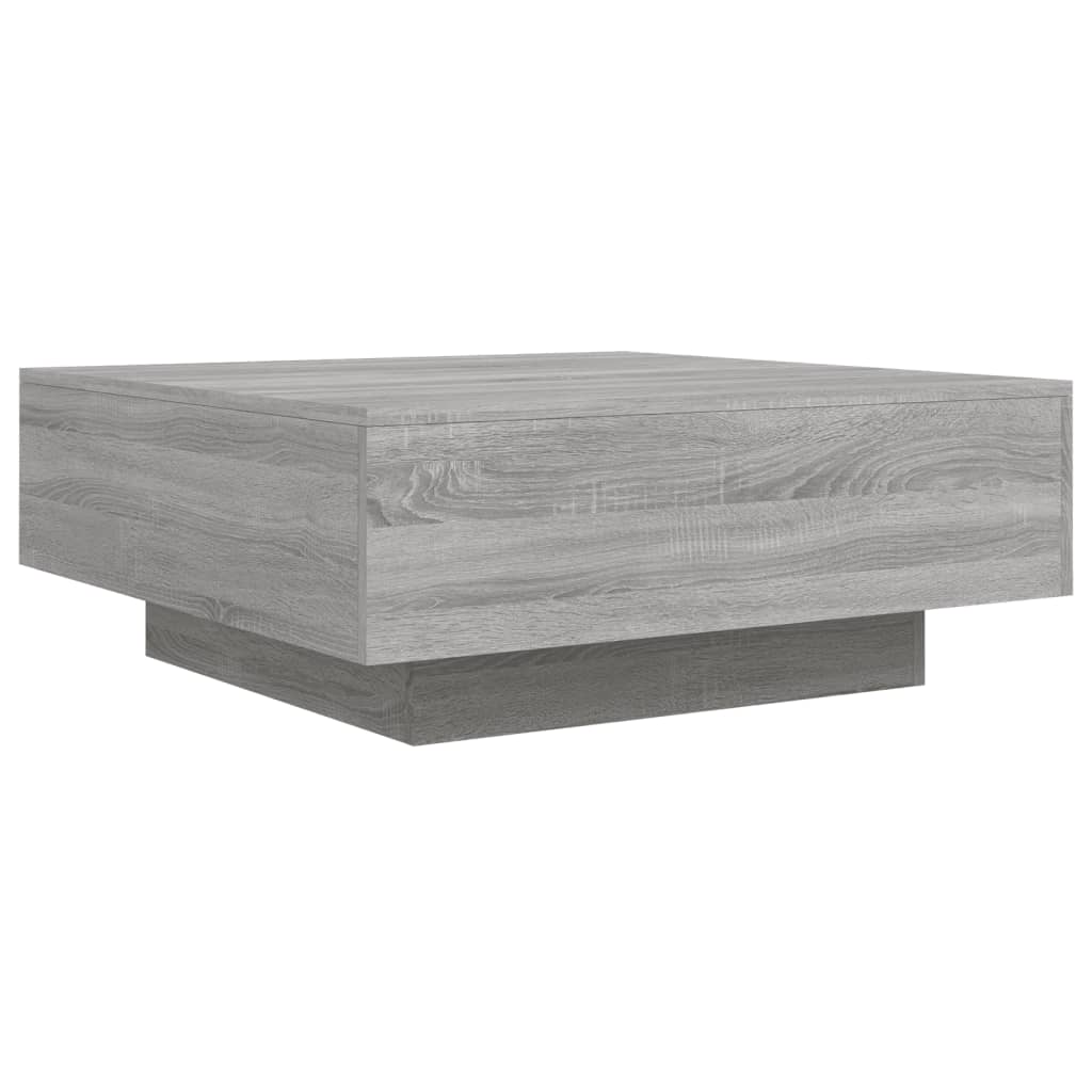 Salontafel 80x80x31 cm bewerkt hout grijs sonoma eikenkleurig is nu te koop bij PeponiXL, paradijselijk wonen!
