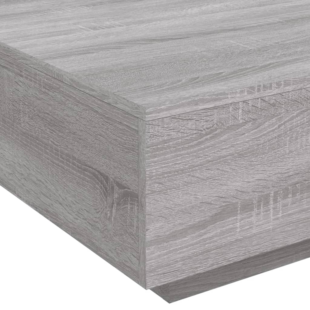 Salontafel 80x80x31 cm bewerkt hout grijs sonoma eikenkleurig is nu te koop bij PeponiXL, paradijselijk wonen!