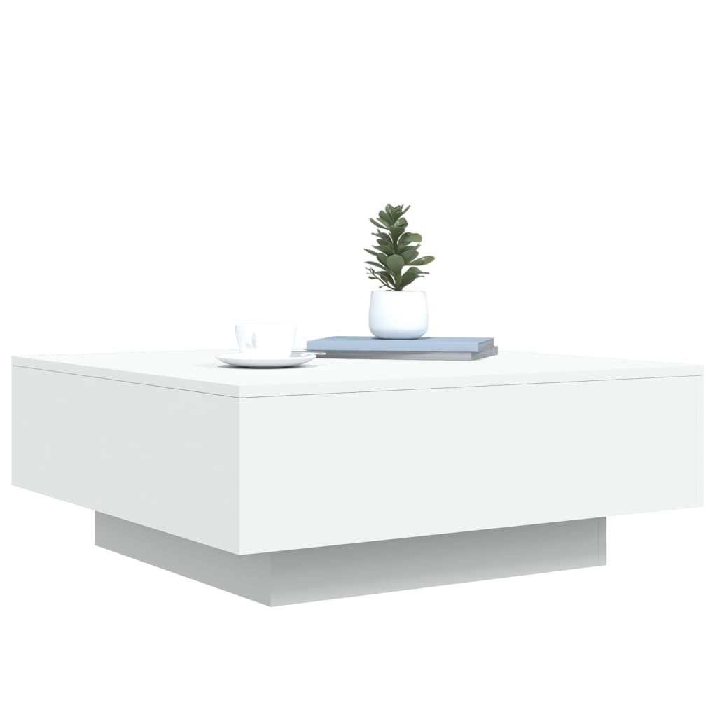 Salontafel met LED-verlichting 80x80x31 cm wit is nu te koop bij PeponiXL, paradijselijk wonen!