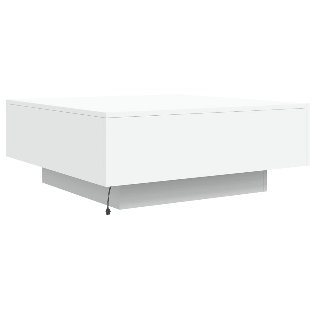 Salontafel met LED-verlichting 80x80x31 cm wit is nu te koop bij PeponiXL, paradijselijk wonen!