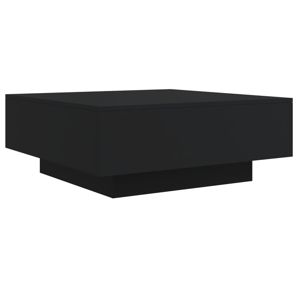 Salontafel met LED-verlichting 80x80x31 cm zwarty is nu te koop bij PeponiXL, paradijselijk wonen!