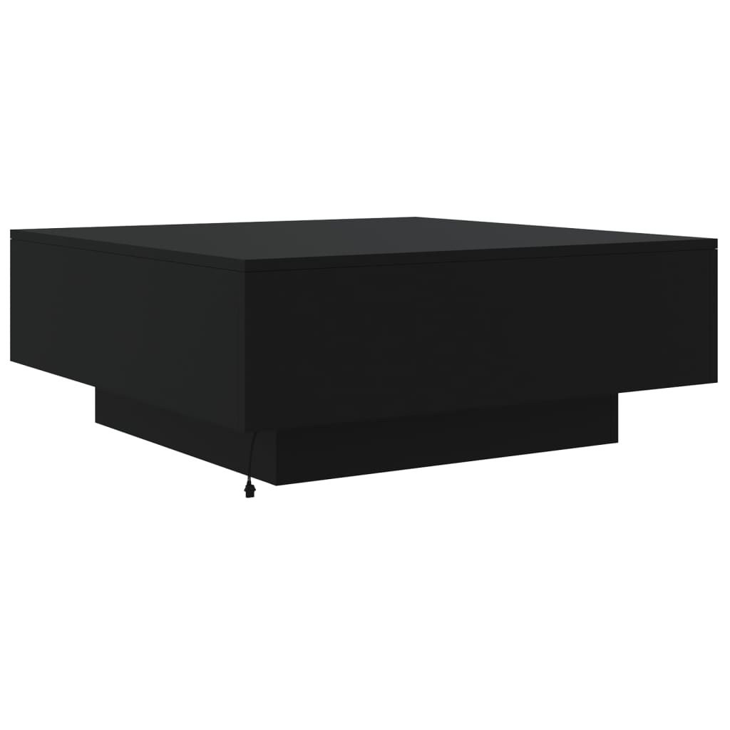 Salontafel met LED-verlichting 80x80x31 cm zwarty is nu te koop bij PeponiXL, paradijselijk wonen!