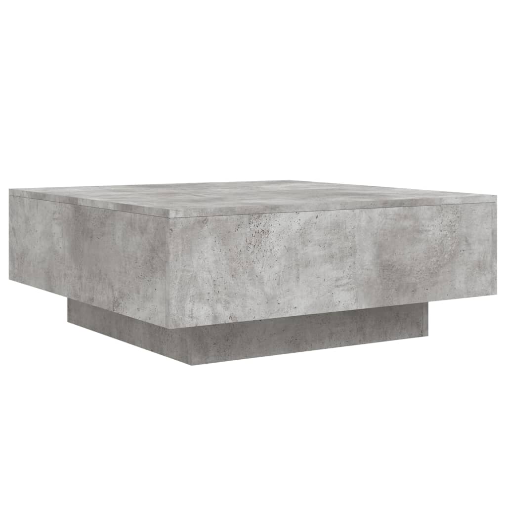 Salontafel met LED-verlichting 80x80x31 cm betongrijs is nu te koop bij PeponiXL, paradijselijk wonen!