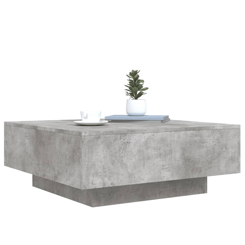 Salontafel met LED-verlichting 80x80x31 cm betongrijs is nu te koop bij PeponiXL, paradijselijk wonen!