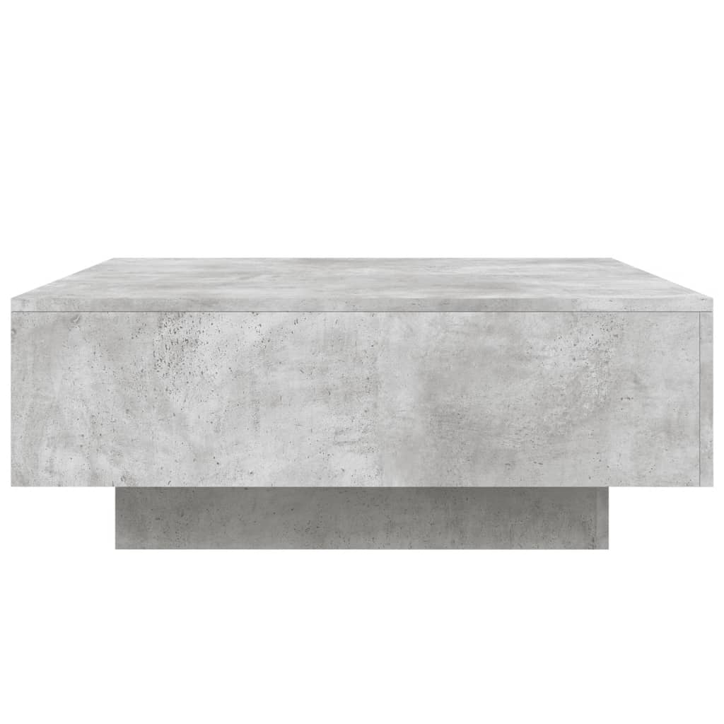 Salontafel met LED-verlichting 80x80x31 cm betongrijs is nu te koop bij PeponiXL, paradijselijk wonen!