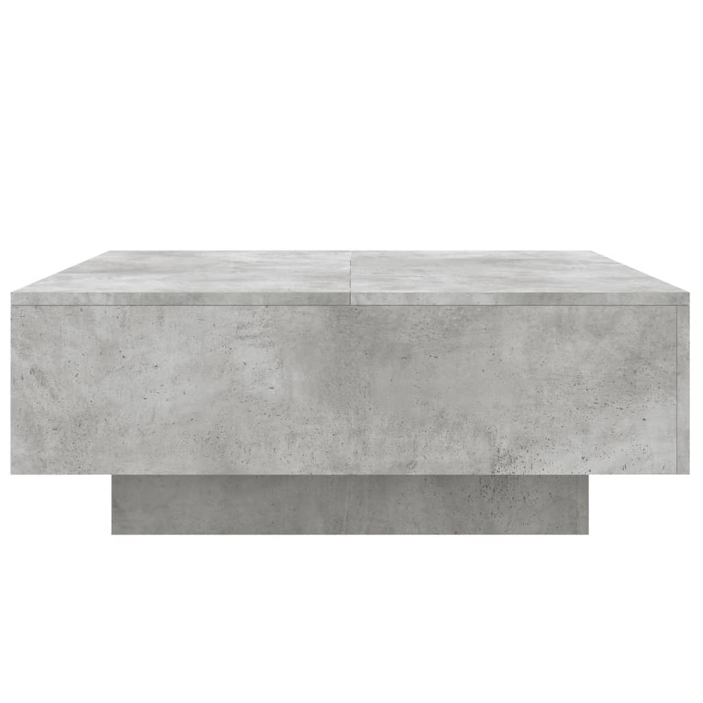 Salontafel met LED-verlichting 80x80x31 cm betongrijs is nu te koop bij PeponiXL, paradijselijk wonen!
