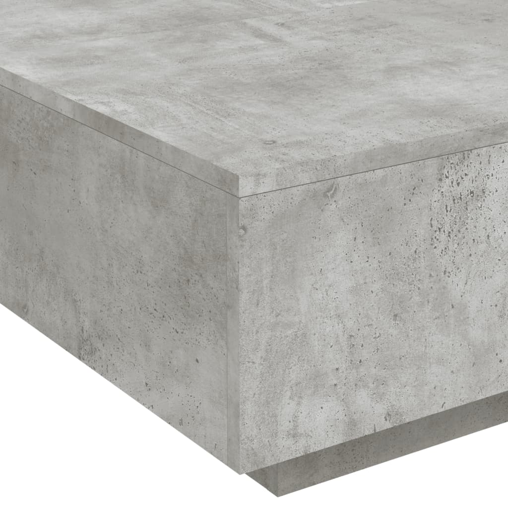 Salontafel met LED-verlichting 80x80x31 cm betongrijs is nu te koop bij PeponiXL, paradijselijk wonen!