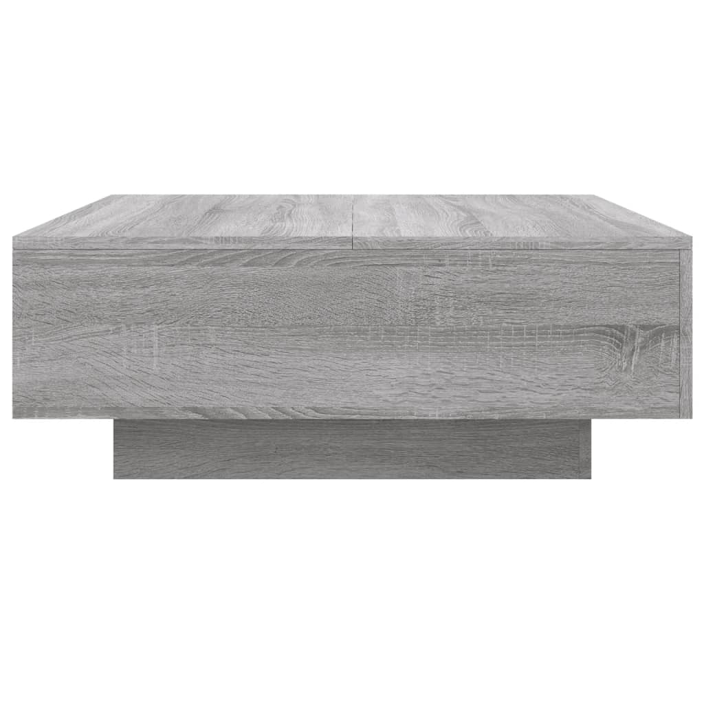 Salontafel met LED-verlichting 80x80x31 cm grijs sonoma eiken is nu te koop bij PeponiXL, paradijselijk wonen!