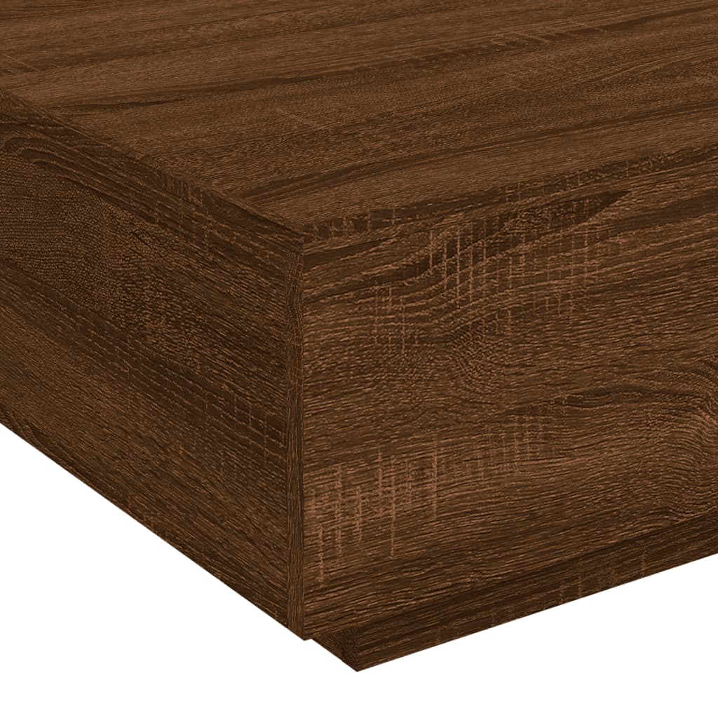 Salontafel met LED-verlichting 80x80x31 cm bruin eikenkleur is nu te koop bij PeponiXL, paradijselijk wonen!