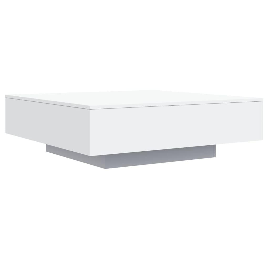 Salontafel 100x100x31 cm bewerkt hout wit is nu te koop bij PeponiXL, paradijselijk wonen!
