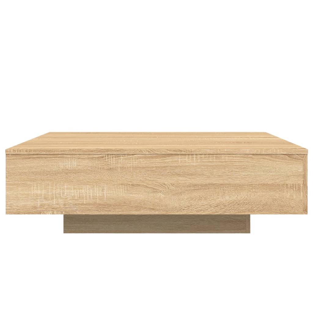 Salontafel 100x100x31 cm bewerkt hout sonoma eikenkleurig is nu te koop bij PeponiXL, paradijselijk wonen!