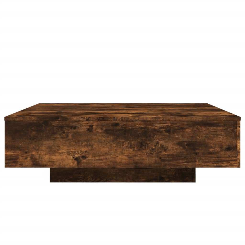 Salontafel 100x100x31 cm bewerkt hout gerookt eikenkleurig is nu te koop bij PeponiXL, paradijselijk wonen!