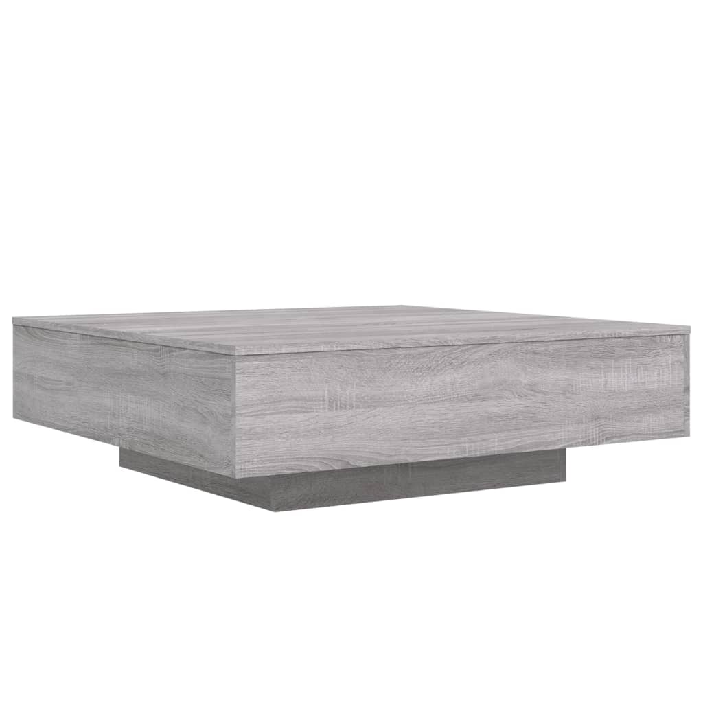 Salontafel 100x100x31 cm bewerkt hout grijs sonoma eikenkleurig is nu te koop bij PeponiXL, paradijselijk wonen!