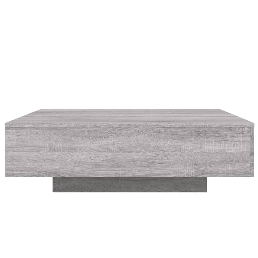 Salontafel 100x100x31 cm bewerkt hout grijs sonoma eikenkleurig is nu te koop bij PeponiXL, paradijselijk wonen!