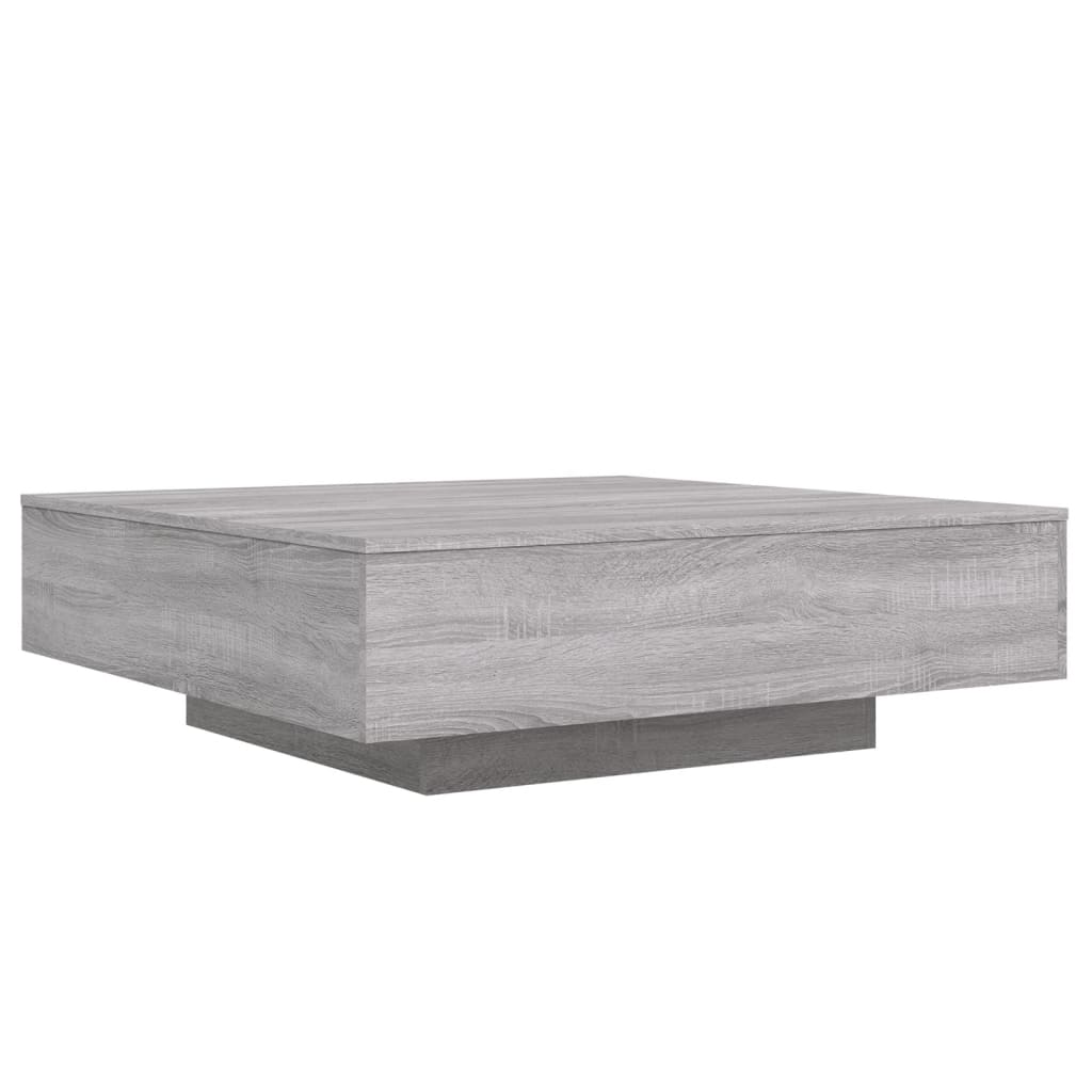 Salontafel 100x100x31 cm bewerkt hout grijs sonoma eikenkleurig is nu te koop bij PeponiXL, paradijselijk wonen!