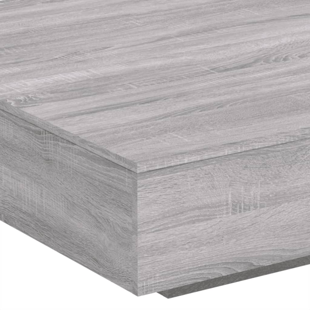 Salontafel 100x100x31 cm bewerkt hout grijs sonoma eikenkleurig is nu te koop bij PeponiXL, paradijselijk wonen!