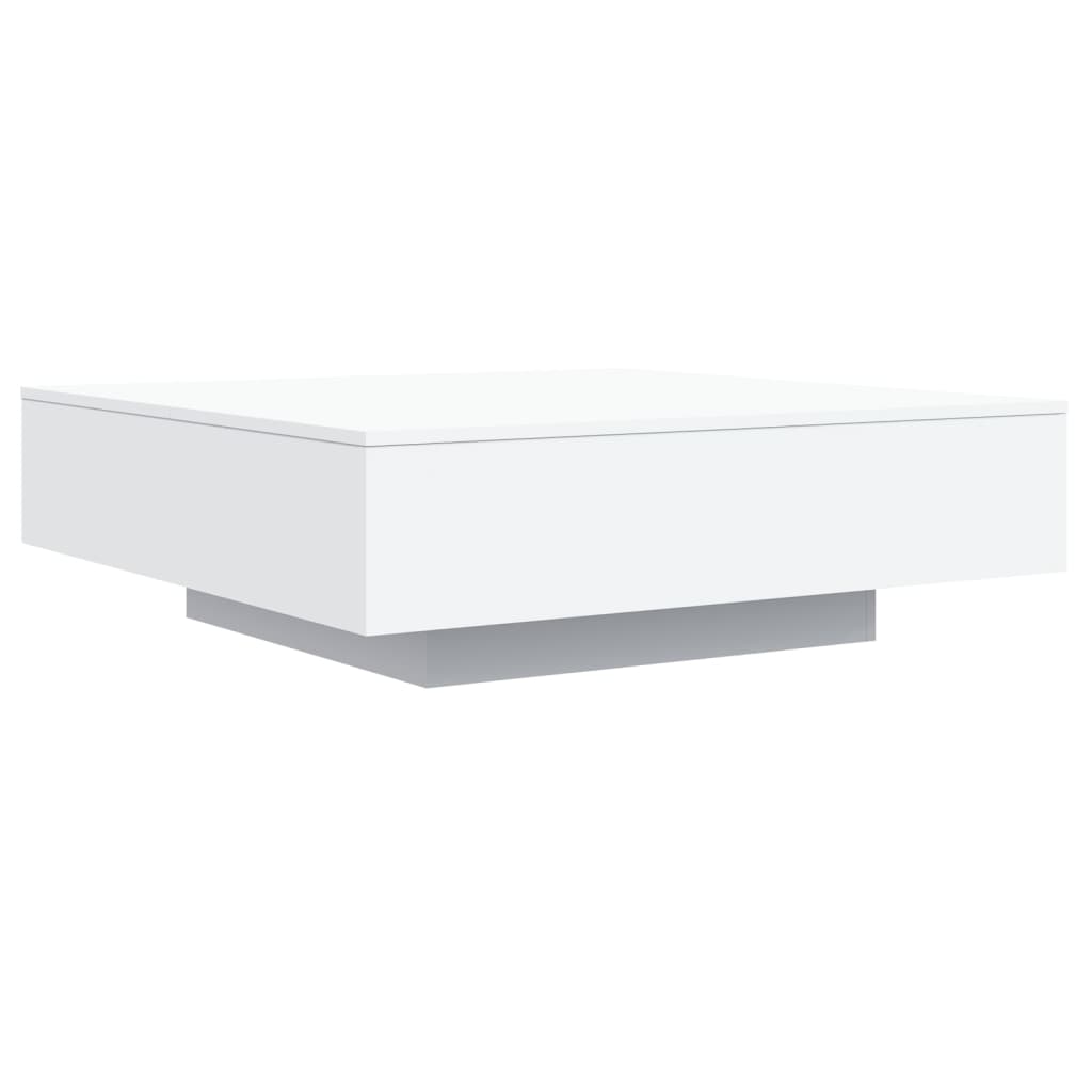 Salontafel met LED-verlichting 100x100x31 cm wit is nu te koop bij PeponiXL, paradijselijk wonen!