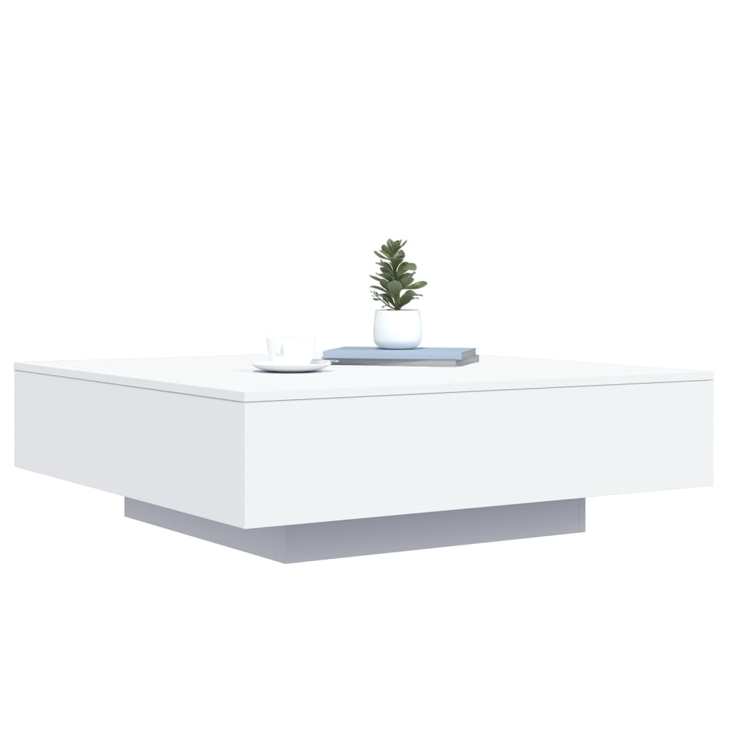 Salontafel met LED-verlichting 100x100x31 cm wit is nu te koop bij PeponiXL, paradijselijk wonen!