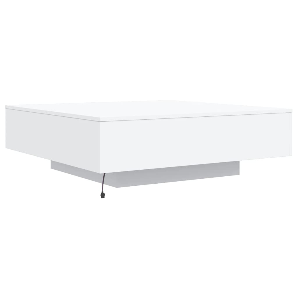 Salontafel met LED-verlichting 100x100x31 cm wit is nu te koop bij PeponiXL, paradijselijk wonen!