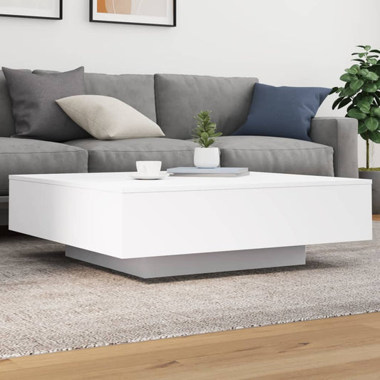Salontafel met LED-verlichting 100x100x31 cm wit is nu te koop bij PeponiXL, paradijselijk wonen!